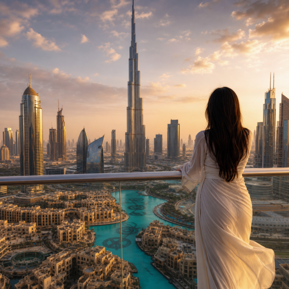 Dubai cityscape and attractions for a first-time travel guide