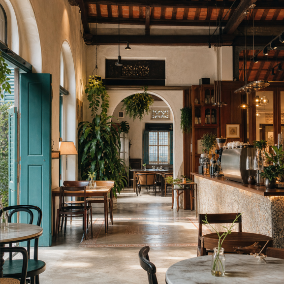 Specialty coffee and cafe atmosphere in Malacca Malaysia